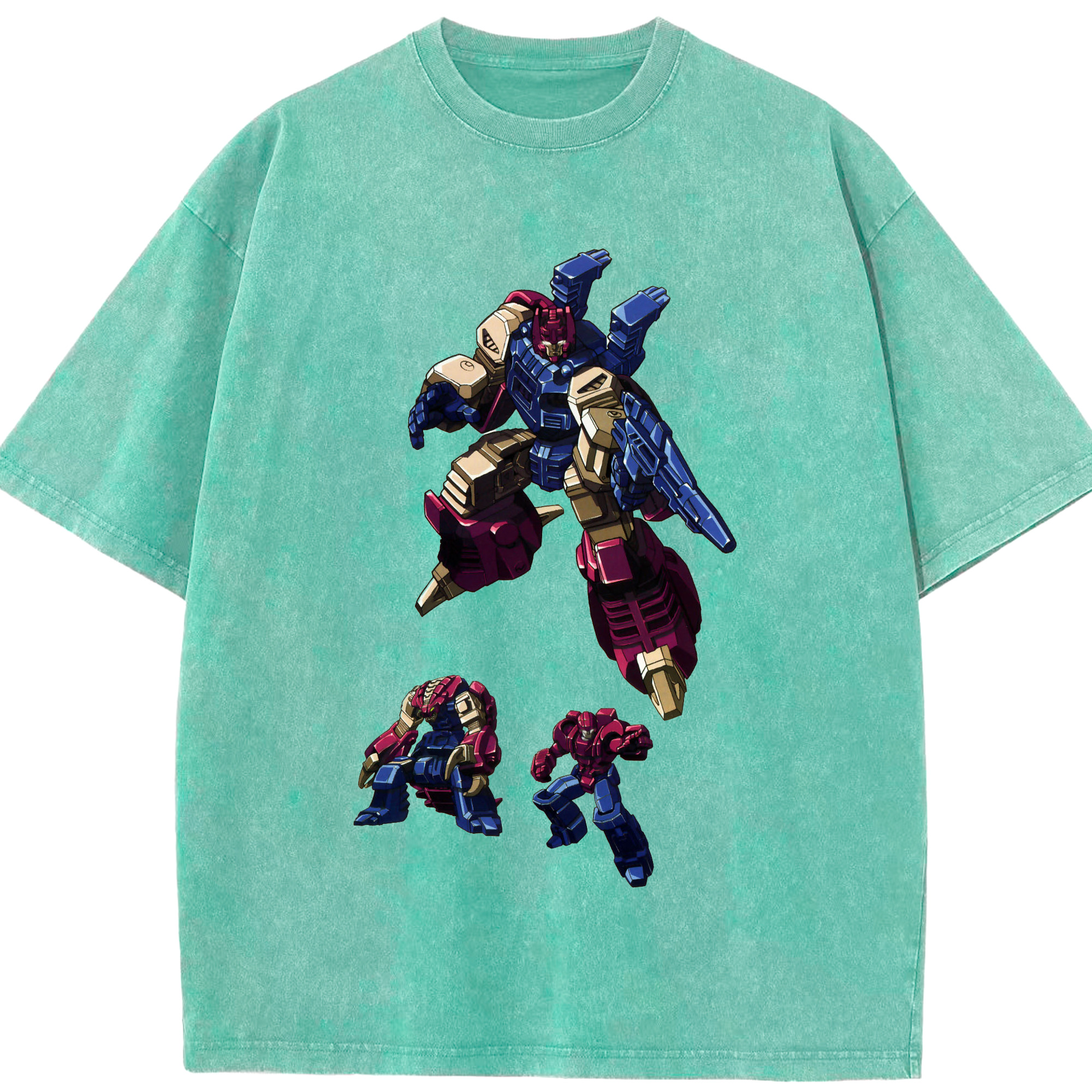 （画像用）  綿100% ヴィンテージ風 半袖Tシャツ（フロントプリント）